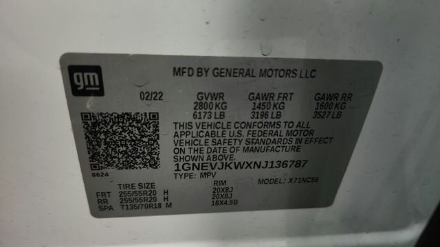 2022 Chevrolet Traverse RS