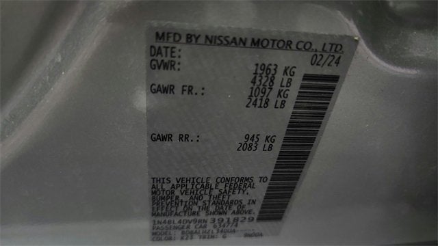 2024 Nissan Altima 2.5 SV