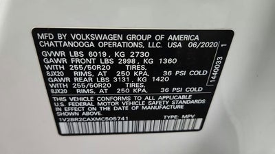 2021 Volkswagen Atlas 3.6L V6 SEL