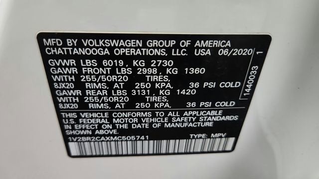 2021 Volkswagen Atlas 3.6L V6 SEL