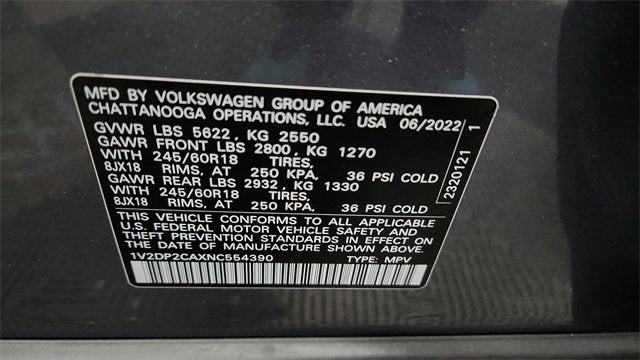 2022 Volkswagen Atlas 2.0T SE