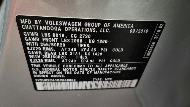 2019 Volkswagen Atlas 3.6L V6 SE w/Technology