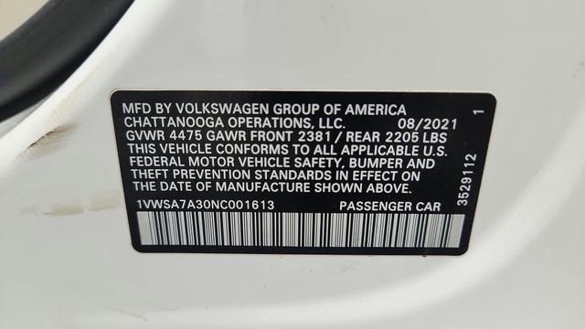 2022 Volkswagen Passat 2.0T SE