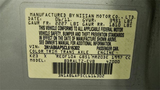 2012 Nissan Sentra 2.0 SR