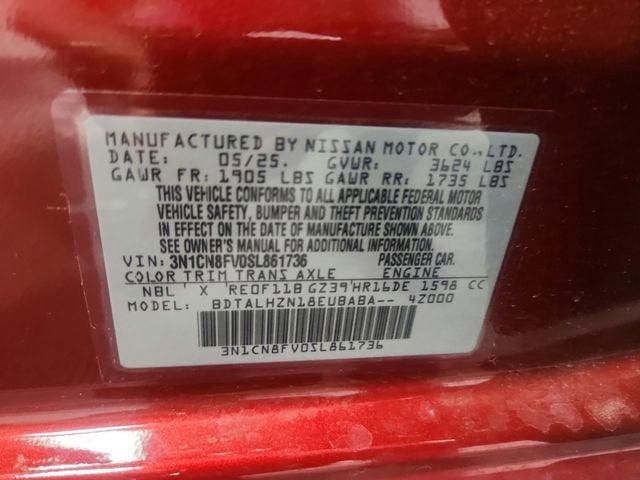 2025 Nissan Versa SR