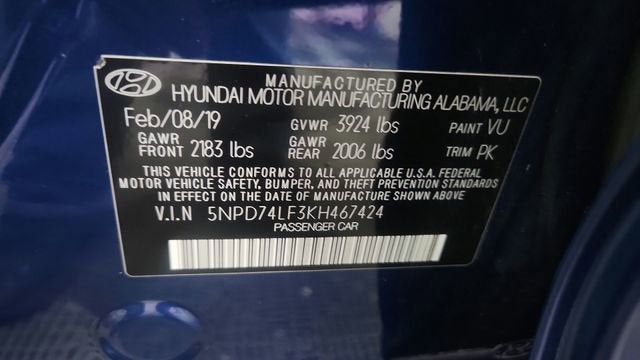 2019 Hyundai Elantra SE