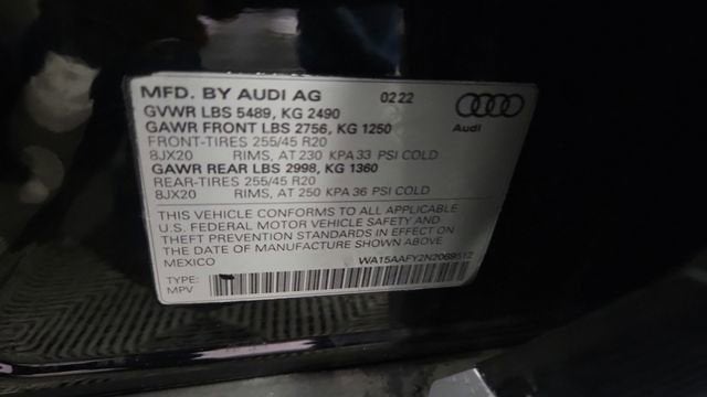 2022 Audi Q5 Sportback S line Premium Plus