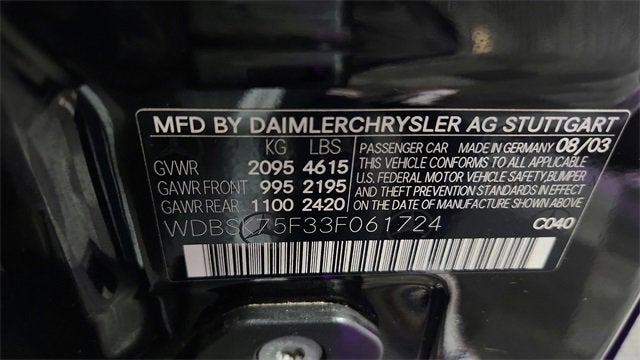 2003 Mercedes-Benz SL-Class Base