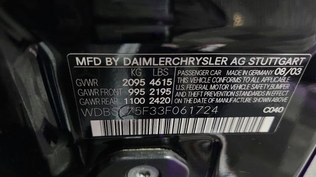 2003 Mercedes-Benz SL-Class Base